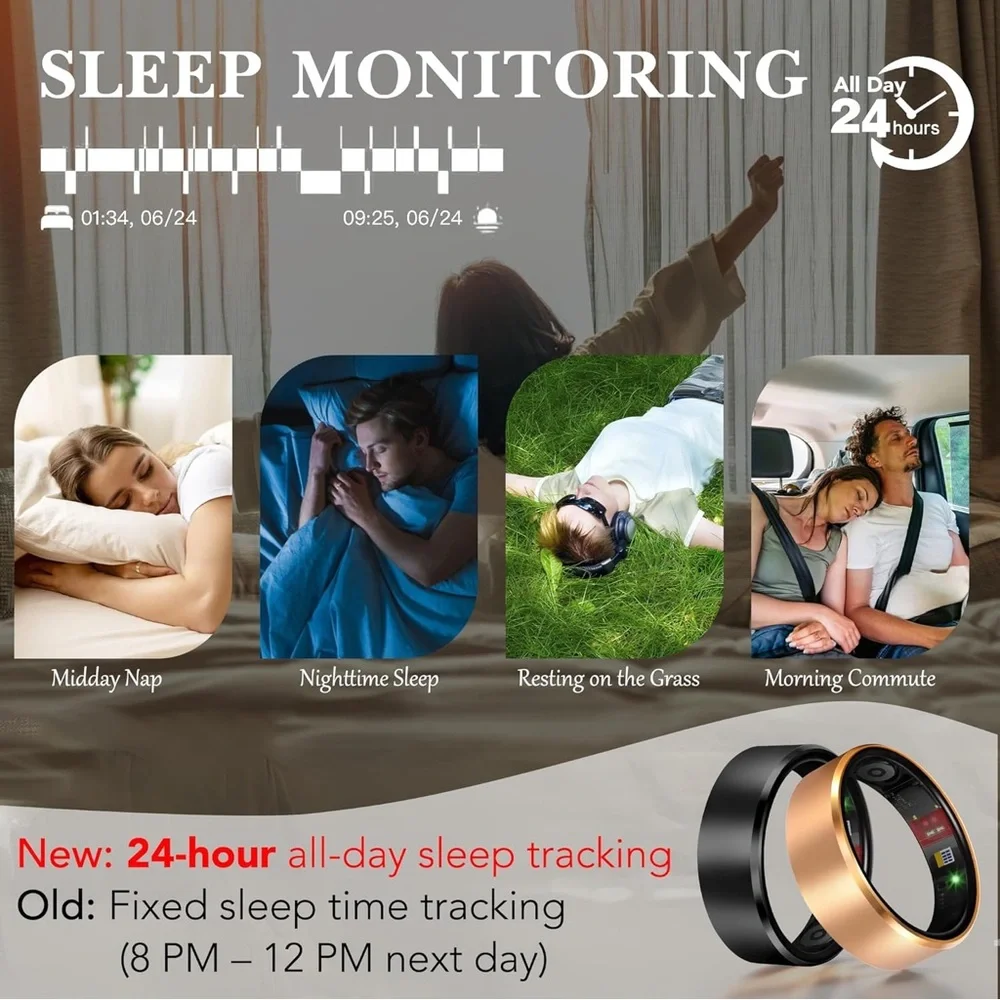 Smart Health Ring 2.0 for Women Men